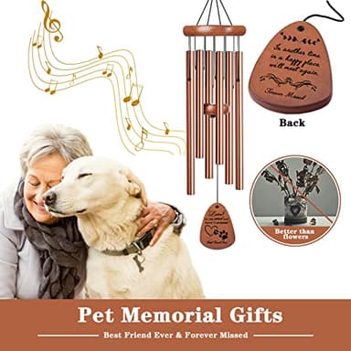 VENBEEL Pet Memorial Gifts for Dogs, 28" Dog Memorial Wind Chime, Pet Loss Sympathy Gift, Loss of Dog Remembrance Condolences Passing Away Gift - Image 2