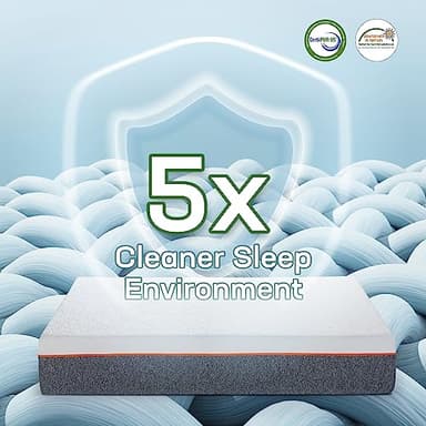 Marsail Queen Size Mattress, 10-inch Gel Memory Foam, Medium-Firm Mattresses in a Box for Pressure Relief & Support, Breathable Cooling Queen Mattress with Zippered Cover - Image 5