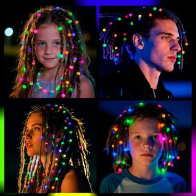 Glow in The Dark Pony Beads for Bracelets, 1000+pcs 6x9mm Rave Kandi Acrylic Beads Neon Luminous Colored Charms Hair Bead for Braids Girls Halloween Jewelry Making Crafts Party Supplies - Image 9