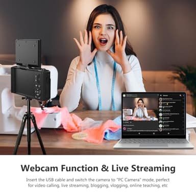 4K Digital Camera for Photography, 64MP Vlogging Camera for YouTube with 3" 180° Flip Screen, 18X Digital Zoom Point and Shoot Camara with 32GB Micro SD Card for Beginner (Black) - Image 4