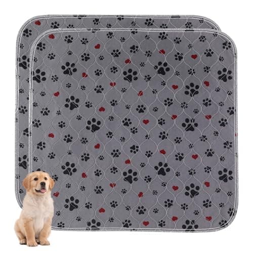 Washable Pee Pads for Dogs,2 Pack Extra Large 72"x72" Super Absorbent Reusable Puppy Pads,Non-Slip 100% Waterproof Dog Pee Pads,Pet Training Pads for Couch, Crate,Potty Training,Floor - Image 1