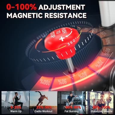 Exercise Bike, WENOKER Magnetic Resistance Stationary Bike for Home, App Supported Indoor Bike with Whisper Quiet, Heavy Flywheel and Upgraded Digital Display - Image 5