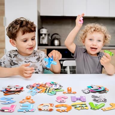JOYIN Magnetic Letters, Animal Alphabet Fridge Magnets for Toddlers 3 4 5 Years Old, 26 Uppercase Refrigerator Magnets, Large Size ABC Educational Spelling Learning Toys for Kids - Image 5