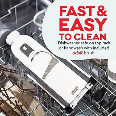DASH Safe Slice® Mandoline Slicer, Julienne + Dicer for Vegetables, Meal Prep & More with 30+ Presets & Thickness Adjuster - Grey - Image 4