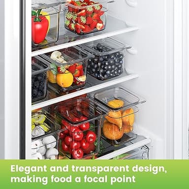 HNEDSEN 12 Pack Plastic Food Pan with Lid 1/6 Size 4 Inch Deep Restaurant Clear Food Storage Containers Polycarbonate Commercial Hotel Pans for Fruits Vegetables Beans Corns (12 PCS, 4'' Deep) - Image 7