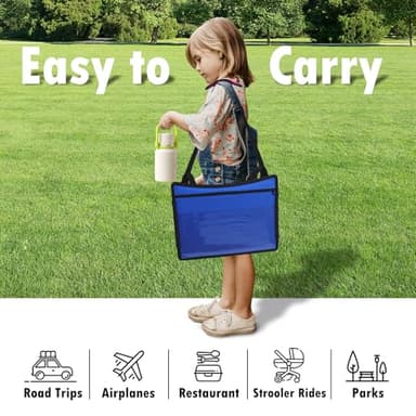 WENRENER Kids Travel Tray, Travel Tray For Kids Car Seat, Toddler Road Trip Essentials With Drawing Kit, Carseat Tray For Kids Travel, Travel Activities Road Trip Must Haves For Kids (Navy Blue) - Image 8