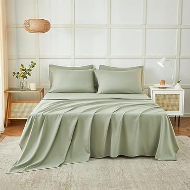 ILAVANDE Queen Sheets Set 6 Piece,Hotel Luxury Super Soft 1800 Series Microfiber Queen Bed Sheets Set-Wrinkle Free & Breathable-14 Deep Pocket Sheets for Queen Size Bed(Queen,Sage Green) - Image 2