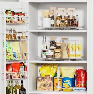 LAMU Lazy Susan Organizer 14.56''x11'' for Refrigerator Organizers and Storage Fridge Organization, Turntable Condiment Organizer for Kitchen, Table Top, Cabinet, Pantry, Countertop, 1 Pack - Image 4