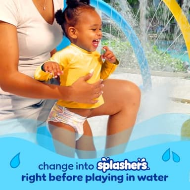 Pampers Swim Diapers - Splashers - Size 4, 18 Count, Gap-Free Disposable Baby Swimming Pants - Image 5