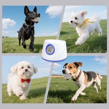 RERBIO Dog Ball Thrower Launcher, Automatic Ball Launcher for Dogs, 3 Adjustable Distance Settings, Indoor OutdoorInteractive Toy, with 3 2.3-inch Balls, Small/Medium Sized Dog Thrower - Image 7