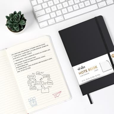 ViVin Lined Journal Notebooks for Work, 192 Pages, Medium 5.5 x 8.3 inch, College Ruled, A5 Hardcover Journaling Notebooks for Work, 3 Pack Bulk - Image 6