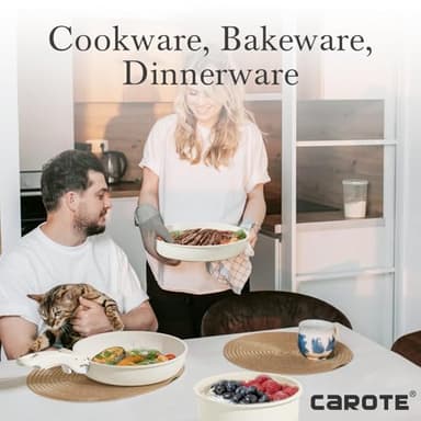 CAROTE 21pcs Pots and Pan Set, Nonstick Induction Cookware Detachable Handle,Cookware Set with Removable Handle - Image 7