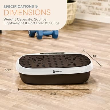 Lifepro Vibration Plate Exercise Machine with Magnetic Acupoints - Full Body Vibration Platform for Beginners and Recovery - Ideal Lymphatic Drainage Massager for Muscle Toning and Overall Fitness - Image 2