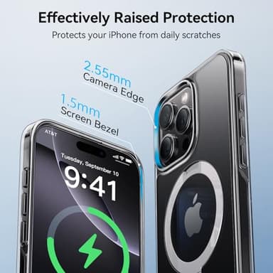 CASEKOO Ultra Magnetic Stand for iPhone 16 Pro Case Clear [Compatible with MagSafe] [16FT Military-Grade Protection] Transparent Slim Phone Ring 16 Pro Phone Cover 6.3 inch, Clear - Image 7