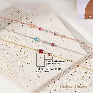 Custom Birthstone Necklace for Women, Family Jewelry Gift for Moms, Kids, and Grandmas -BSN-MC - Image 2