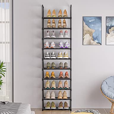 OYREL Shoe Rack, Sturdy Metal Shoe Rack Organizer,Narrow Shoe Racks for Closets,Shoes Rack,Shoe Stand,Shoe Shelf - Image 6