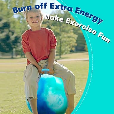 EVERICH TOY Hopper Ball, Clouds Hopping Toys for Kids, 20 Inch Bouncy Ball with Handle, Inflatable Bouncing Hoppity Hop Toys for Boys and Girls Gifts - Image 6