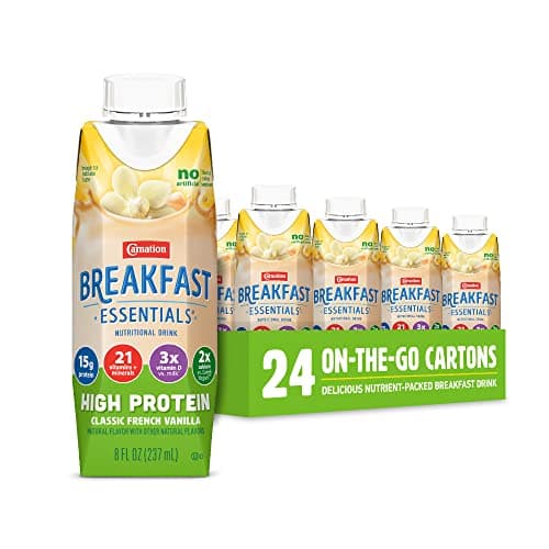 Carnation Breakfast Essentials High Protein Ready-to-Drink, Classic French Vanilla, 8 FL OZ Carton (Pack of 24) - Image 1