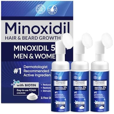 5% Minoxidil Foam for Men and Women, Minoxidil for Men Foam for Hair and Beard, Minoxidil for Women Hair Growth (6 Ounce) - Image 1