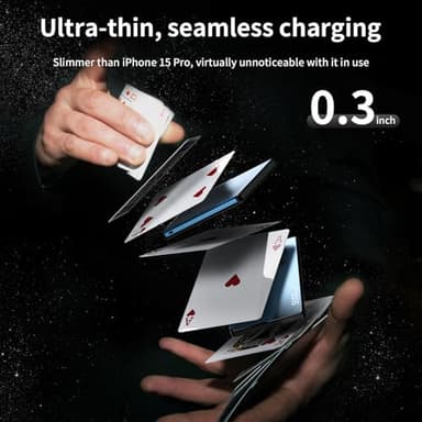 iAXBi Magnetic Portable Charger, 5000mAh Wireless Power Bank with 20W USB-C to USB-C+PD Fast Charging Cable, Mag-Safe Battery Pack Magnetic Charger for iPhone 16/15/14/13/12/11 Pro/Pro Max/Plus - Image 2