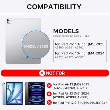 typecase Keyboard Case for iPad Pro 13-inch (M5 2025 / M4 2024), Magic Keyboard with 11 Colors Backlight, Keyboard Case with Pencil Holder, Multi-Touch Trackpad, Easy-Set Magnetic Stand, Light Purple - Image 3