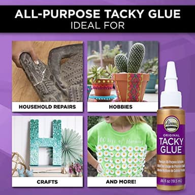 Aleene's Original Tacky Glue, Perfect for Crafts and DIY Projects, Dries Fast and Clear, .66 fl oz 3-Pack - Image 6