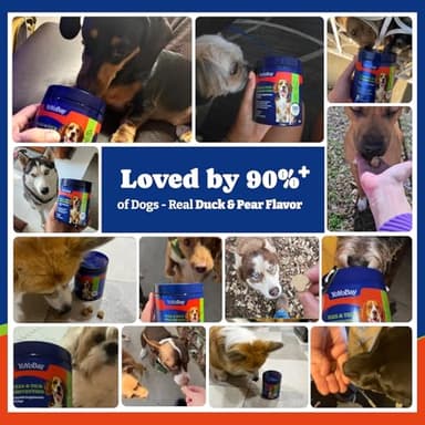 YoYoBay Flea and Tick Prevention for Dogs Chewable - 180 Soft Chews, Duck & Pear Flavor - Dog Flea and Tick Treatment Chewable, Natural Defense- Dog Immune Support Supplement - Image 2