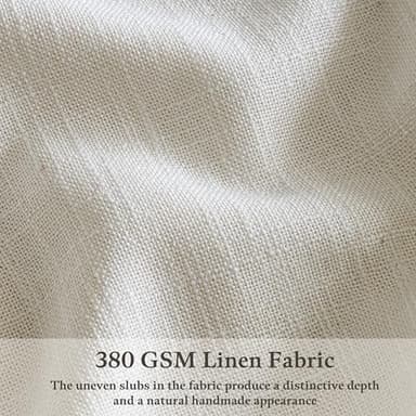Linen Curtains 108 Inches Long Pinch Pleated for Living Room 2 Panels Set Cream Ivory Natural Pleat Drapes Back Tab Semi Sheer Neutral Boho Ceiling to Floor 108 Inch Curtains for Bedroom Window 9 FT - Image 3