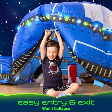 W&O Glowing UFO Aerodome with LED Lights & UFO Sound Button – Glows in The Dark, Offering an Extraordinary Space Adventure for Kids Ages 3-12 (Fan Not Included) - Image 3