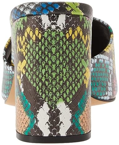 The Drop Women's Pattie High Block-heeled Mule Sandal, Multi Snake, 9 - Image 3