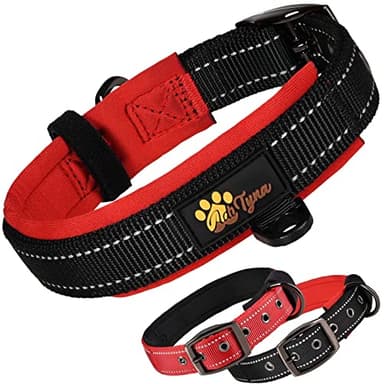 ADITYNA Dog Collars for Small Dogs - Padded Ultra Comfortable Soft Neoprene, Reflective, Heavy Duty - Black Small Collar - Image 8
