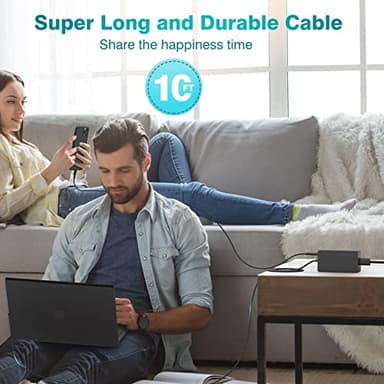 65W Charger Compatible with Microsoft Surface Pro 11, 10, 9, 8, 7+, 7, 6, 5, 4, 3, X, Power Adapter for Windows Surface Laptop 7/6/5/4/3/2/1, Go Tablet, Book 3/2/1, Support 44W, 36W, LED, 10FT - Image 6