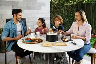 Roundfire Halo - Tabletop fire Pit with Smores Kit - Ethanol Fire Pit, Fire Bowl, Table Top Fire Pit, Mini Personal Fireplace for Indoor & Garden - Gifts for Men Women Housewarming Birthday - Image 5