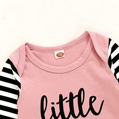 AMAWMW Newborn Baby Girl Little Sister Sleeper Gown Stripe Long Sleeve Nightgown Pajamas Gifts Stuff Essential Outfit - Image 3