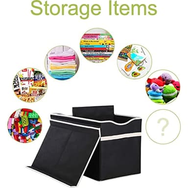 YOLOXO Toy Box Chest, Collapsible Sturdy Storage Bins with Lids, Extra Large Kids Toy Storage Organizer Boxes Bins Baskets for Kids, Boys, Girls, Nursery Room, Playroom, Closet (BLACK) - Image 6