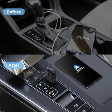 MSXTTLY Android Auto Wireless Adapter for Car Small Dongle, Compatible with AndroidAuto Car Models 2017 Above with Wired, Only for Android Phones Version 11 Above, Carbon Fiber Black - Image 6