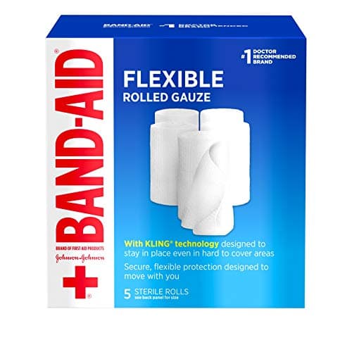 Band-Aid Brand of First Aid Products Flexible Rolled Gauze Dressing for Minor Wound Care, Soft Padding and Instant Absorption, 3 Inches by 2.1 Yards, Value Pack 5 ct - Image 1