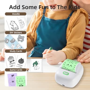 ORGSTA S002 Sticker Printer - Mini Printer Portable Thermal Sticker Maker, Bluetooth Print Pod Inkless Label Maker for Photos, Journal, Receipts, DIY Creation - Image 3