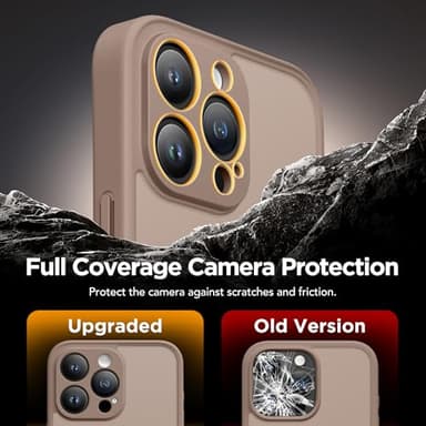 Magnetic for iPhone 16 Pro Case with Camera Control Button,Compatible with MagSafe,[Full Camera Protection][Privacy Screen Protector]Non-slip Matte Translucent 16 Pro Phone Cover(Withered Brown) - Image 6