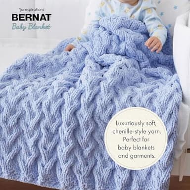 Bernat Baby Blanket Green Yarn - 1 Pack of 300g/10.5 oz - 100% Polyester - #6 Super Bulky - 220 Yards - Knitting/Crochet - Image 7