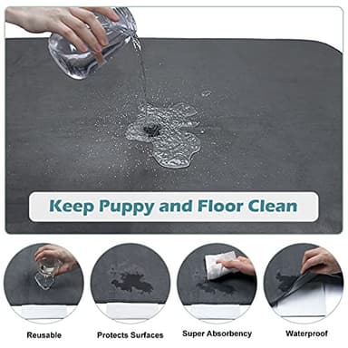 INVENHO Washable Pee Pads for Dogs 72"x72" Reusable Dog Pads Extra Large Upgrade Non-Slip Dog Pee Pads Heavy Absorbency Puppy Pee Pads Quick Dry Whelping Pads/Waterproof Puppy Training Pad - Image 3