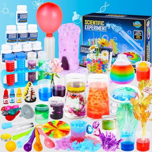 Science Kit for Kids,80 Science Lab Experiments,Scientist Costume Role Play STEM Educational Learning Scientific Tools,Birthday Gifts and Toys for 6 7 8 9 Years Old Boys Girls Kids - Image 1
