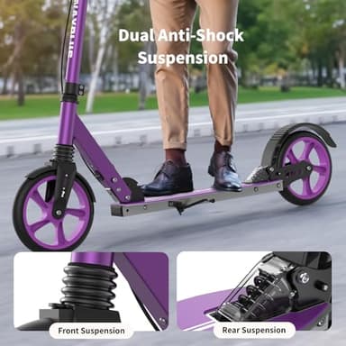 WAYPLUS Kick Scooter for Ages 6+,Kid, Teens & Adults. Max Load 240 LBS. Foldable, Lightweight, 8IN Big Wheels for Kids, Teen and Adults, 4 Adjustable Levels. Bearing ABEC9 - Image 5