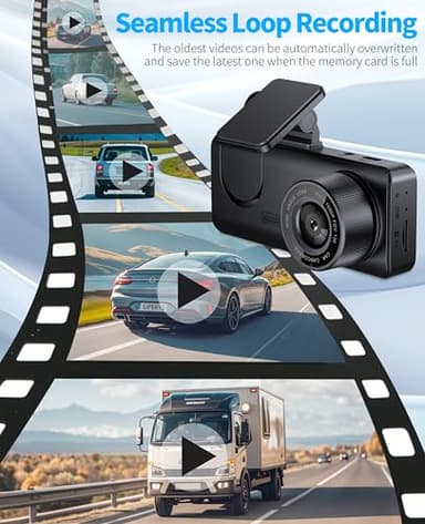 Dash Cam for Car, Front Dual Channel Dash Cam WiFi, Dash Camera for Cars 2.0" IPS Screen, App Control, G-Sensor, Loop Recording, 170° Wide Angle, Night Vision, Parking Mode - Image 6