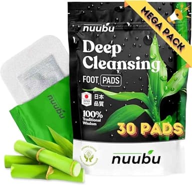 Nuubu | Deep Cleansing Foot Pads for Better Sleep & Foot Care | Premium Japanese Organic Feet Pads with Ginger Powder (30 Pc) - Image 1