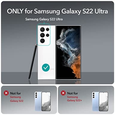 ESR for Samsung Galaxy S22 Ultra Phone Case, 3 Stand Modes Kickstand for S22 Ultra Cover, Military-Grade Drop Protection, Slim Fit, Boost Series Case, Clear - Image 2