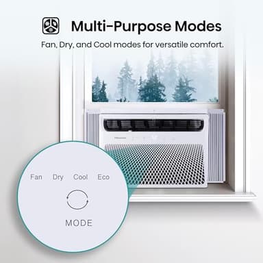 Hisense WC08W25A Window Air Conditioner, 8,000 BTU, White - Image 5