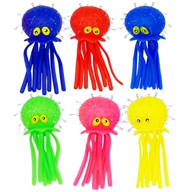 4E's Novelty Octopus Water Balls - Pack of 6 - Pool Toys for Kids Sensory Absorbent Water Splash Balls Bomb, Toddler Bath Toy, Swimming Pool Floating Swim Toys Outdoor Activity & Game - Image 8