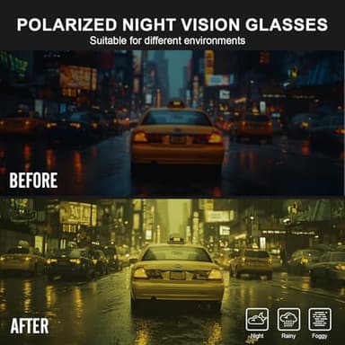 hunsquer Blue Light Glasses for Woman/Men Computer Blue Light Glasses（Night Vision） - Image 4