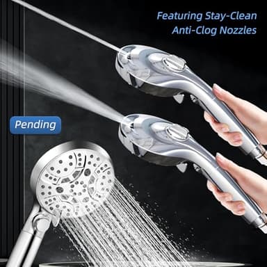 WATFIGBY RV Shower Head with Hose, Shower Head with Handheld, 10 Modes High Pressure Shower Heads for Home/RV/Camper/Travel Trailer, Handheld Shower Head Holder and Extra Long 5ft Stainless Steel Hose - Image 2